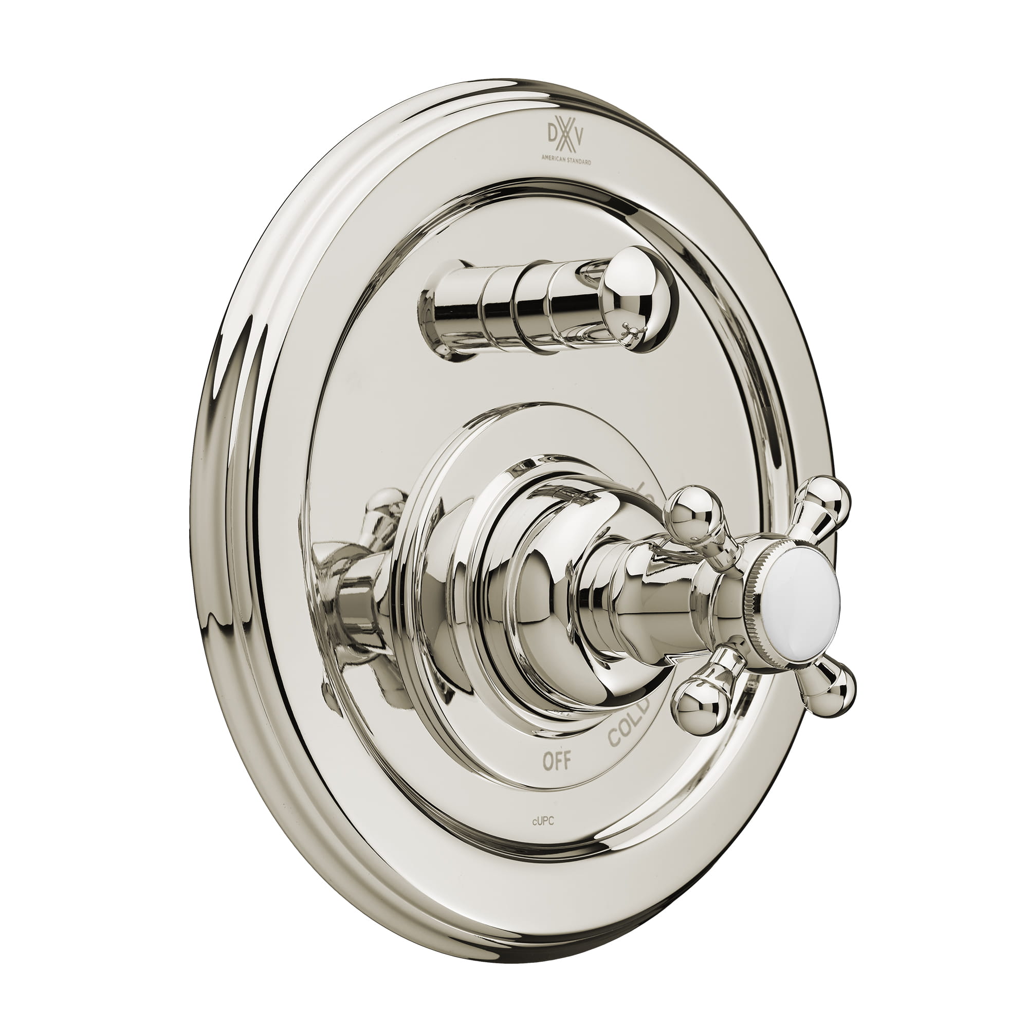 Pressure Balance Tub/Shower Valve Trim with Diveter and Cross Handle